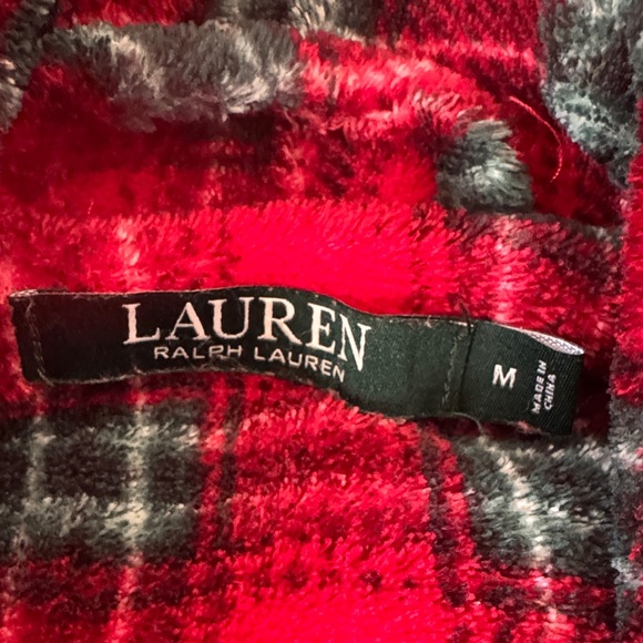 Polo by Ralph Lauren Red and Green Plaid Robe - Picture 2 of 4